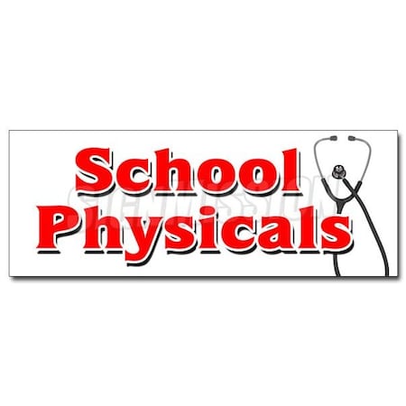 SCHOOL PHYSICALS DECAL Sticker No Appointment Walk-in Flu Shots Health